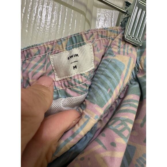 Pac Sun Men’s Pink Blue Drawstring Swim Trucks Shorts Size Medium - Picture 5 of 6